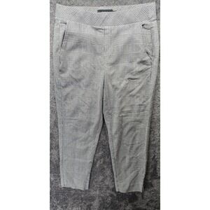 Torrid Women's Black & White Glen‎ Plaid Pull-On Ankle Cropped Pants  -Size 1S